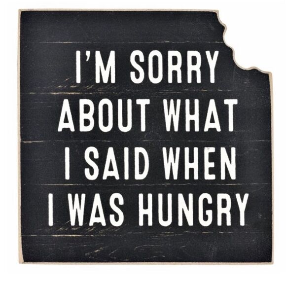 Kitchen Tabletop or Hanging Hungry Wood Sign - Picture 1 of 8